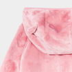 Gilet fausse fourrure zippé à capuche vieux rose bébé fille