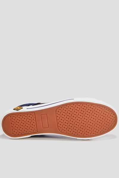 Tennis à lacets bleu marine homme