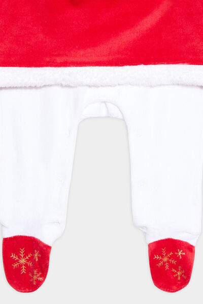 Ensemble pyjama 3 pièces de Noël rouge bébé fille