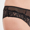 Shorty en dentelle coton noir femme