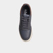 Tennis basses &agrave; lacets bleu marine homme