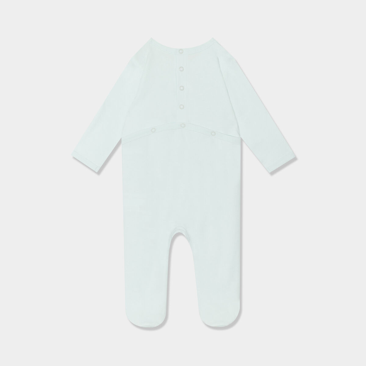 Dors-bien manches longues boutonné coton vert clair bébé garçon