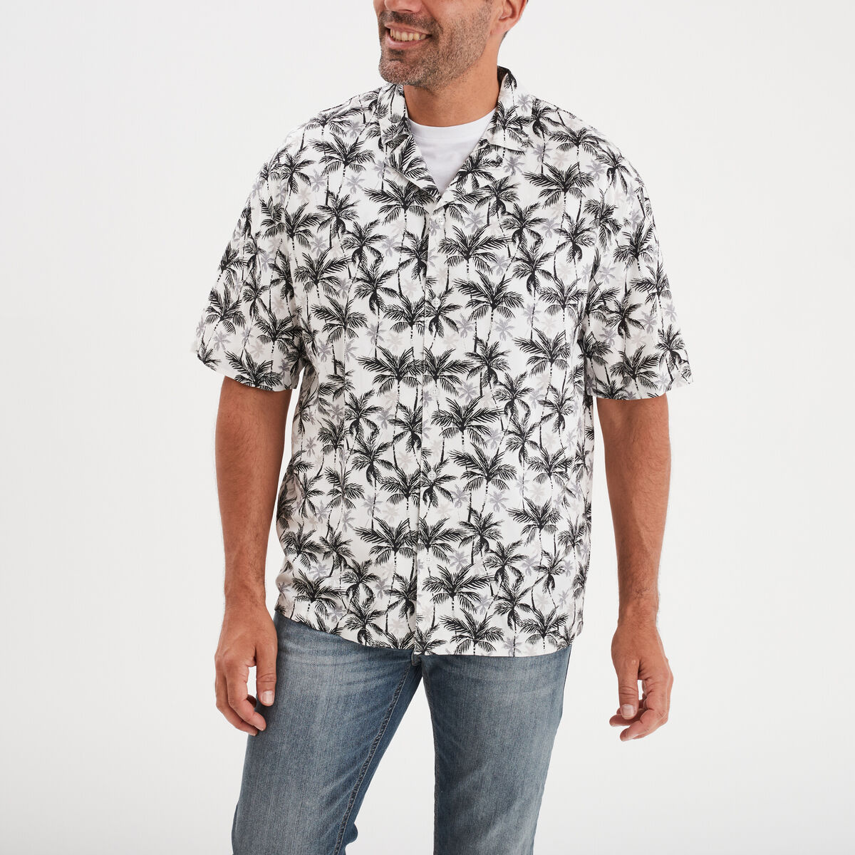 Chemise manches courtes blanc homme