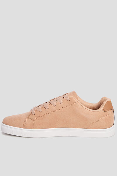 Tennis à lacets beige homme