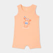 Combinaison de plage coton sans manches rose saumon bébé garçon