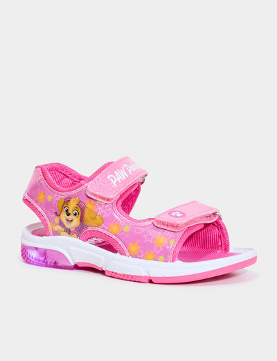 Sandales lumineuses Pat Patrouille rose fille