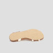 Sandales plates en cuir Creeks jaune or femme