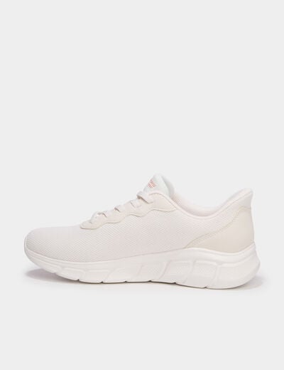 Baskets running lacets &eacute;lastiqu&eacute;s blanc femme