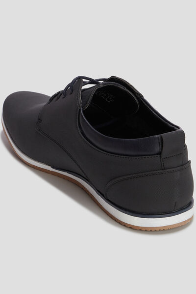 Derbies texturées à lacets noir homme
