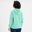 Sweat hoodie molleton à capuche bleu turquoise femme