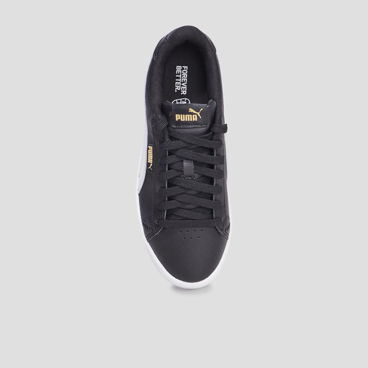 Tennis basses à lacets en cuir Puma Jada noir fille