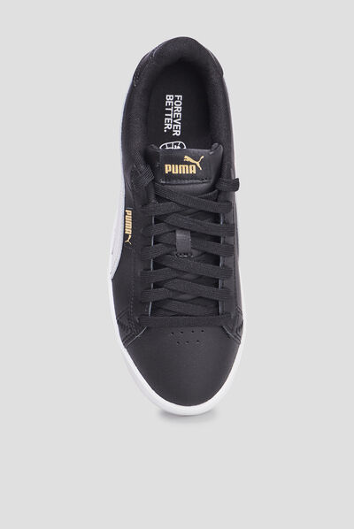 Tennis basses à lacets en cuir Puma Jada noir fille