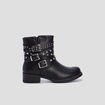 Bottines &agrave; talons clout&eacute;es noir femme