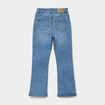 Jean flare poches plaqu&eacute;es denim double stone fille