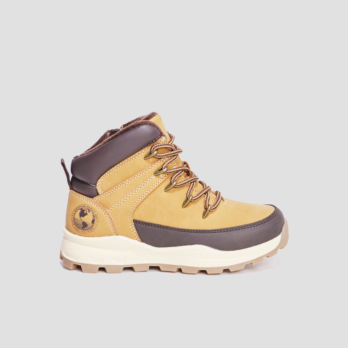 Bottines avec zip Trappeur Barato jaune garçon