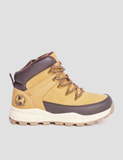 Bottines avec zip Trappeur Barato jaune garçon