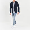 Chemise droite manches courtes coton blanc homme