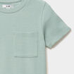 Ensemble pyjama short et t-shirt textur&eacute; vert pastel gar&ccedil;on