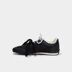 Baskets &agrave; lacets doubles semelle fine noir femme