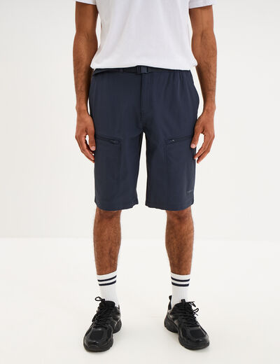 Short de randonn&eacute;e respirant gris fonc&eacute; homme