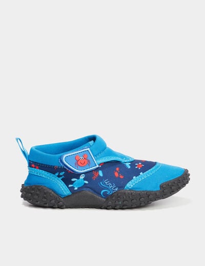 Chaussures de plage à scratchs bleu bébé garçon