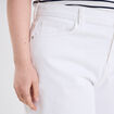 Short en jean droit 5 poches denim blanc femme grande taille