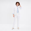 Chemise manches longues ajust&eacute;e coton blanc femme grande taille