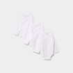 Lot 3 bodies crois&eacute;s manches longues blanc b&eacute;b&eacute;
