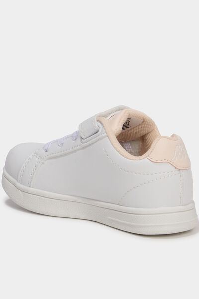 Tennis basses &agrave; scratchs Kappa FENIT rose pastel fille