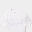 T-shirt manches courtes coton Puma blanc fille