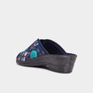 Chaussons mules compensés multicolore femme