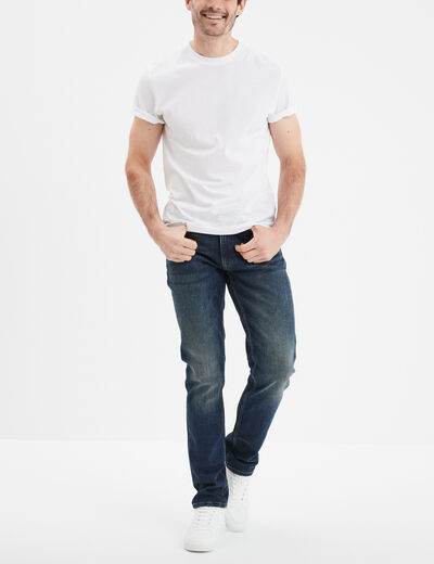 Jeans denim straight 5 poches denim dirty homme