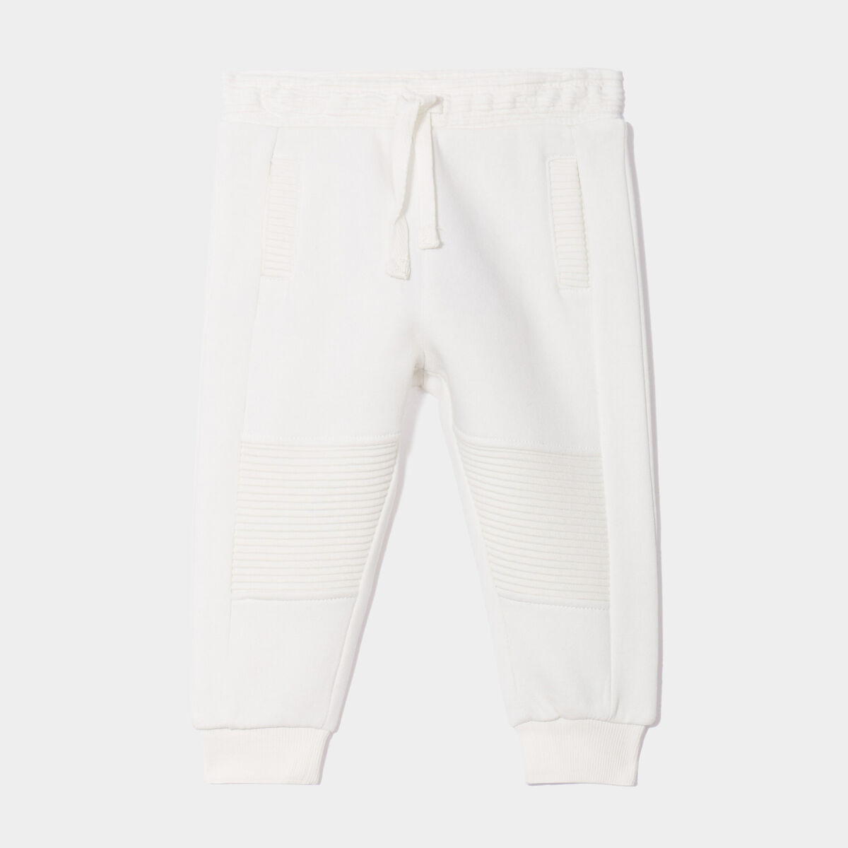 Jogging molleton taille &eacute;lastiqu&eacute;e ecru b&eacute;b&eacute; gar&ccedil;on