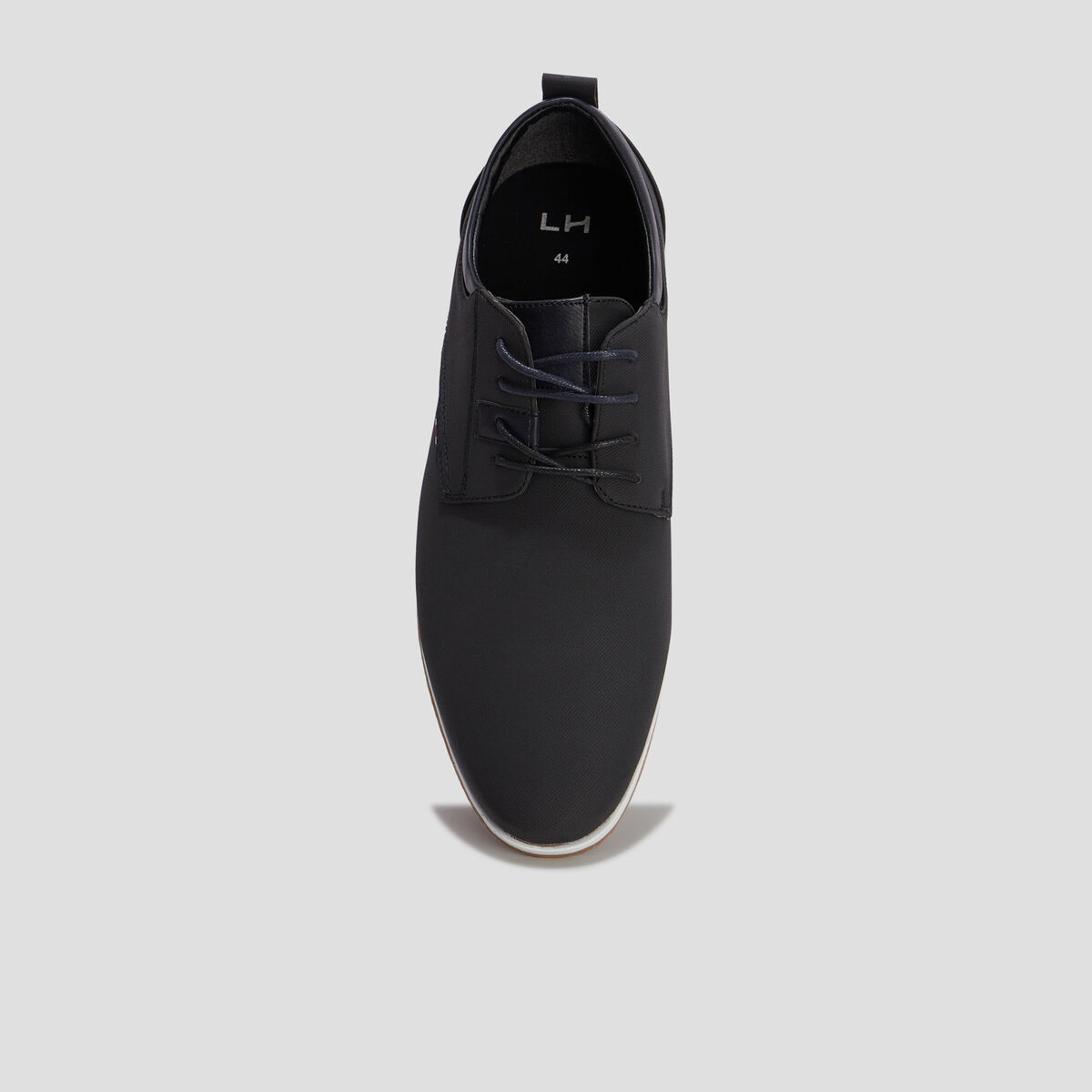 Derbies texturées à lacets noir homme