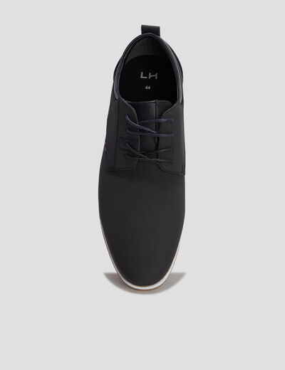 Derbies texturées à lacets noir homme