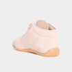 Bottillons effet suédine en cuir rose bébé fille