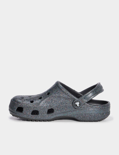 Sabots de plage paillettes multicolore femme