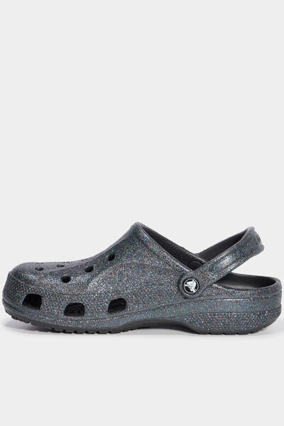 Sabots de plage paillettes multicolore femme