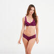 Soutien-gorge foulard paddé dentelle rouge femme