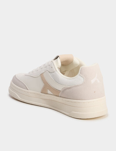 Tennis basses &agrave; lacets sable femme