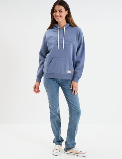 Sweat à capuche hoodie Creeks Original bleu gris femme