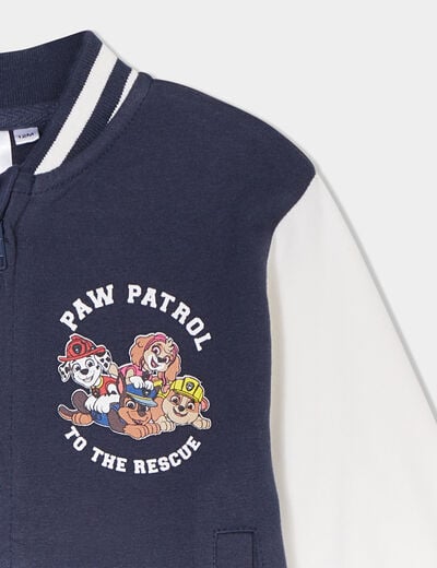 Gilet col teddy coton Pat Patrouille bleu marine bébé garçon