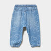 Jean denim bas resserr&eacute; coton denim stone b&eacute;b&eacute; fille