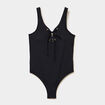 Maillot de bain une pi&egrave;ce &agrave; la&ccedil;age noir femme