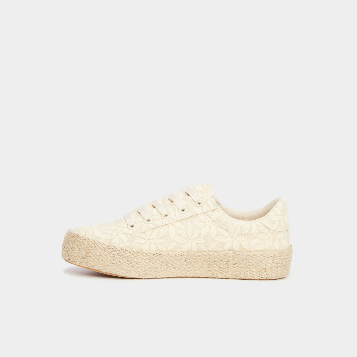 Baskets en toile sable femme