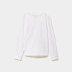 T-shirt manches longues No&euml;l Stitch blanc fille