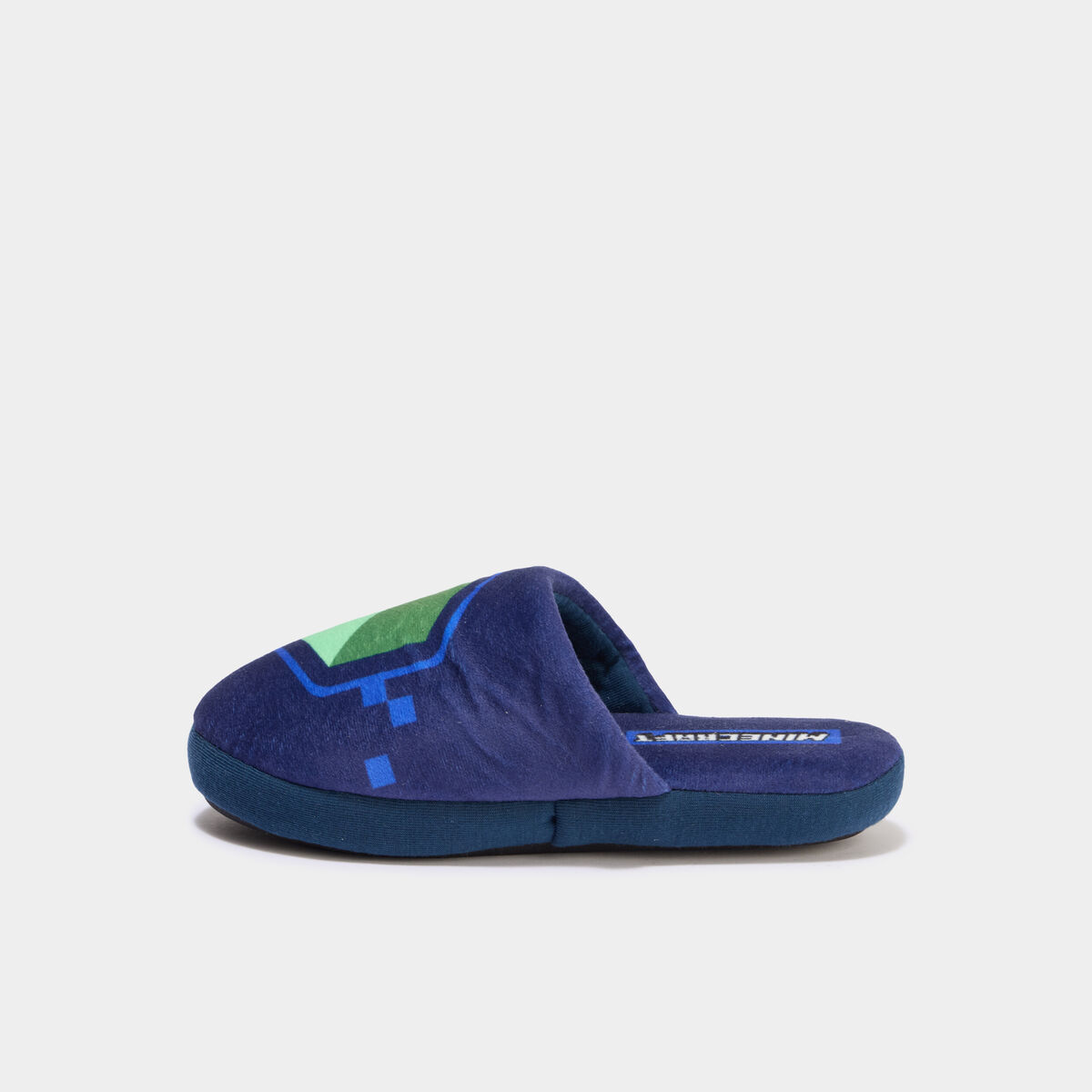 Chaussons mules Minecraft bleu gar&ccedil;on
