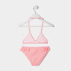 Maillot de bain 2 pièces rose fluo fille