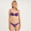 Soutien-gorge corbeille padd&eacute; dentelle mauve femme