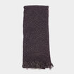 Écharpe à franges fines noir femme